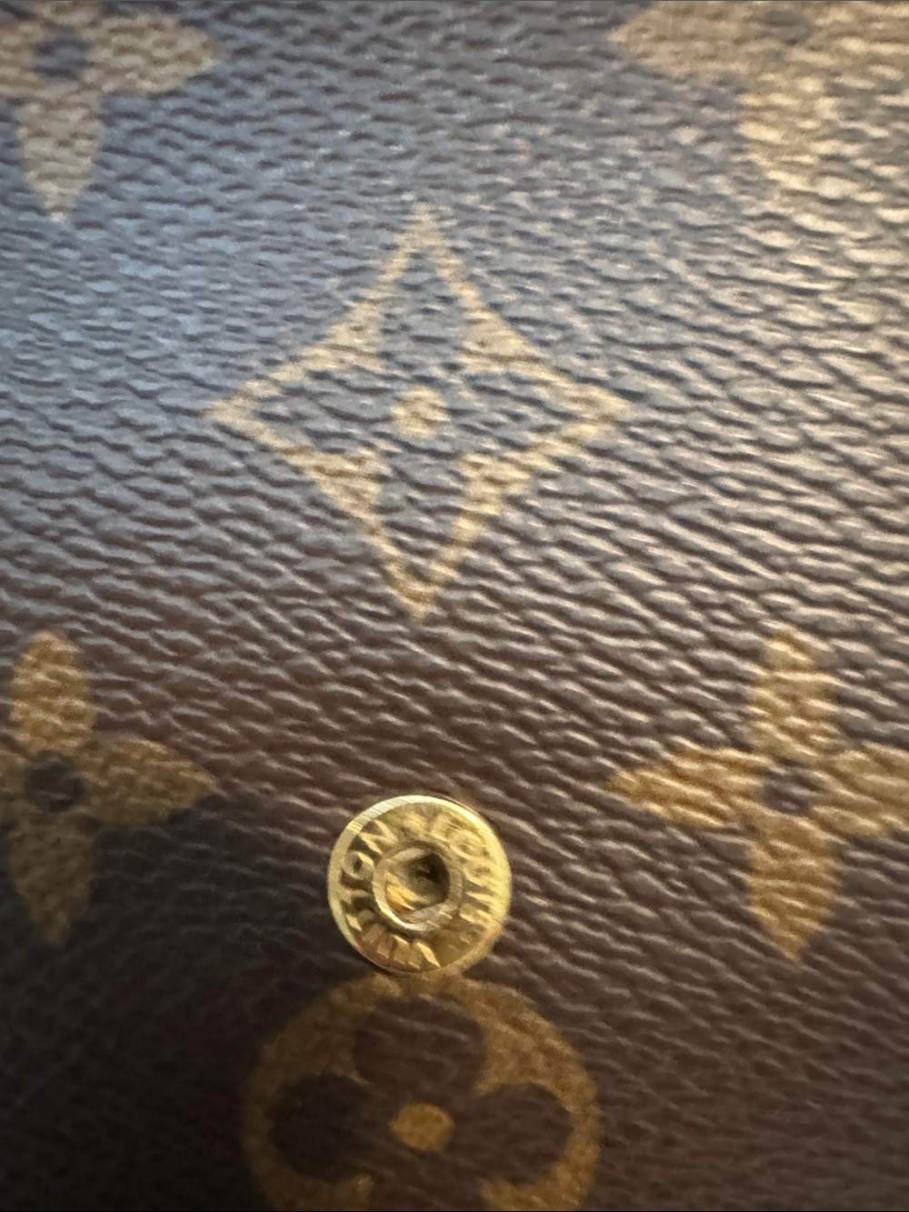 AUTHENTIC Louis Vuitton Monogram Crossbody Bag in Brown with Gold Chain - COA - Picture 10 of 17